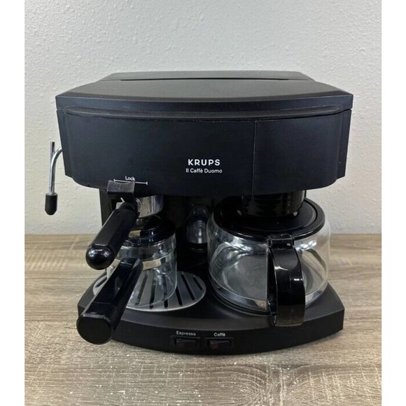 Krups II Caffe Duomo Type 985 Black Espresso Machine Coffee Maker Tested Works - Picture 1 of 8